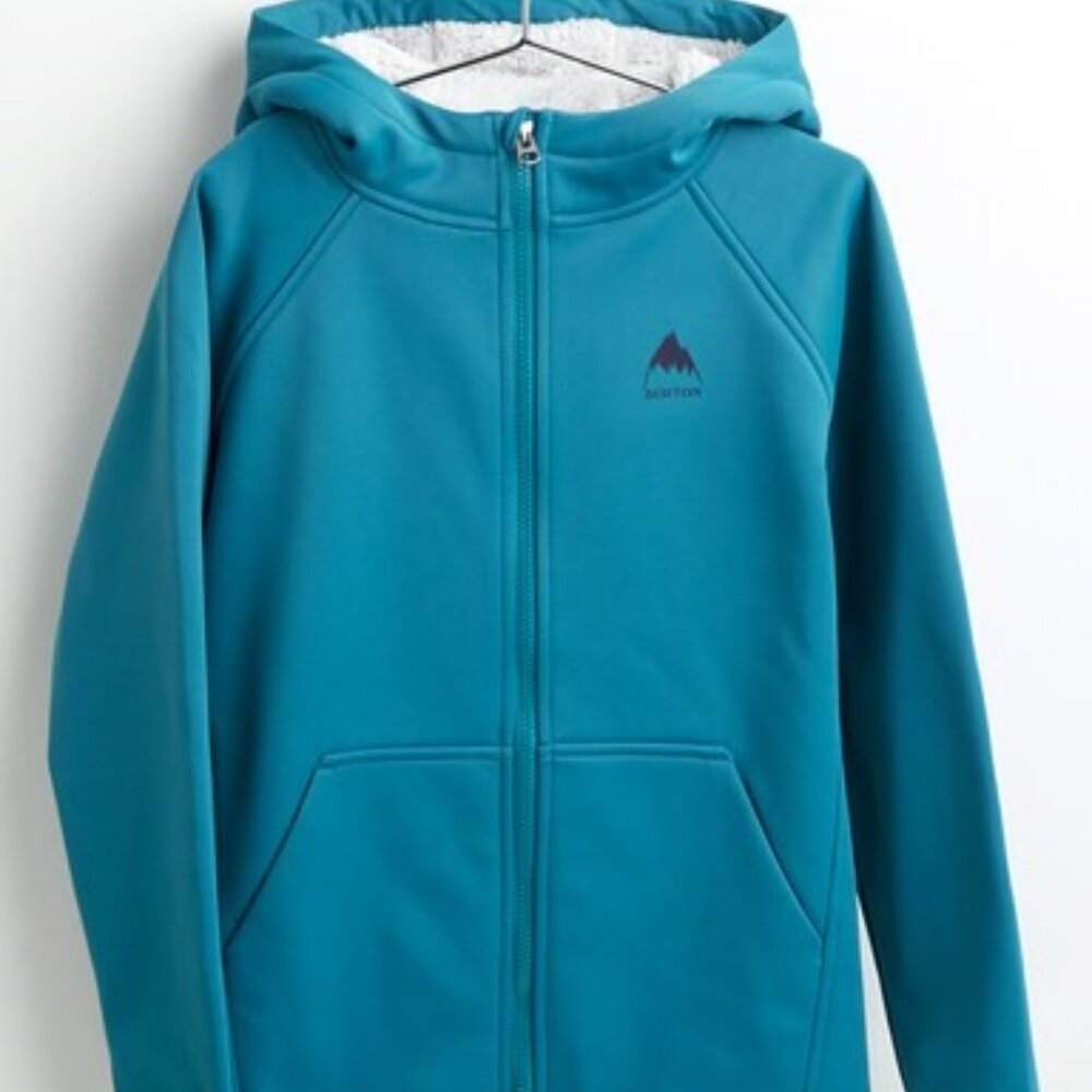 Kids' Burton Crown Weatherproof Full-Zip Sherpa Fleece Blue. Kids XS